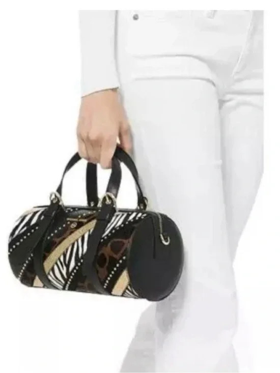 🐅 NWT Gorgeous Michael Kors Stanton East West Leather Barrel Bag MSRP $298 🦓